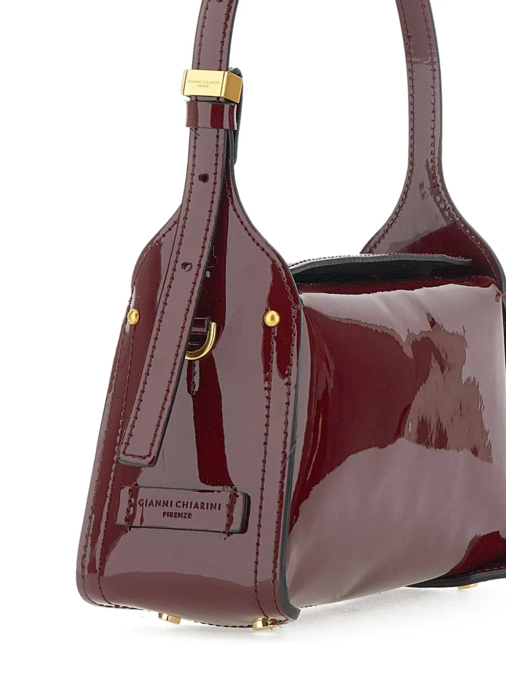 Gianni Chiarini Patent Finish Leather Shoulder Bag — Same as shown — Size One Size — Top View