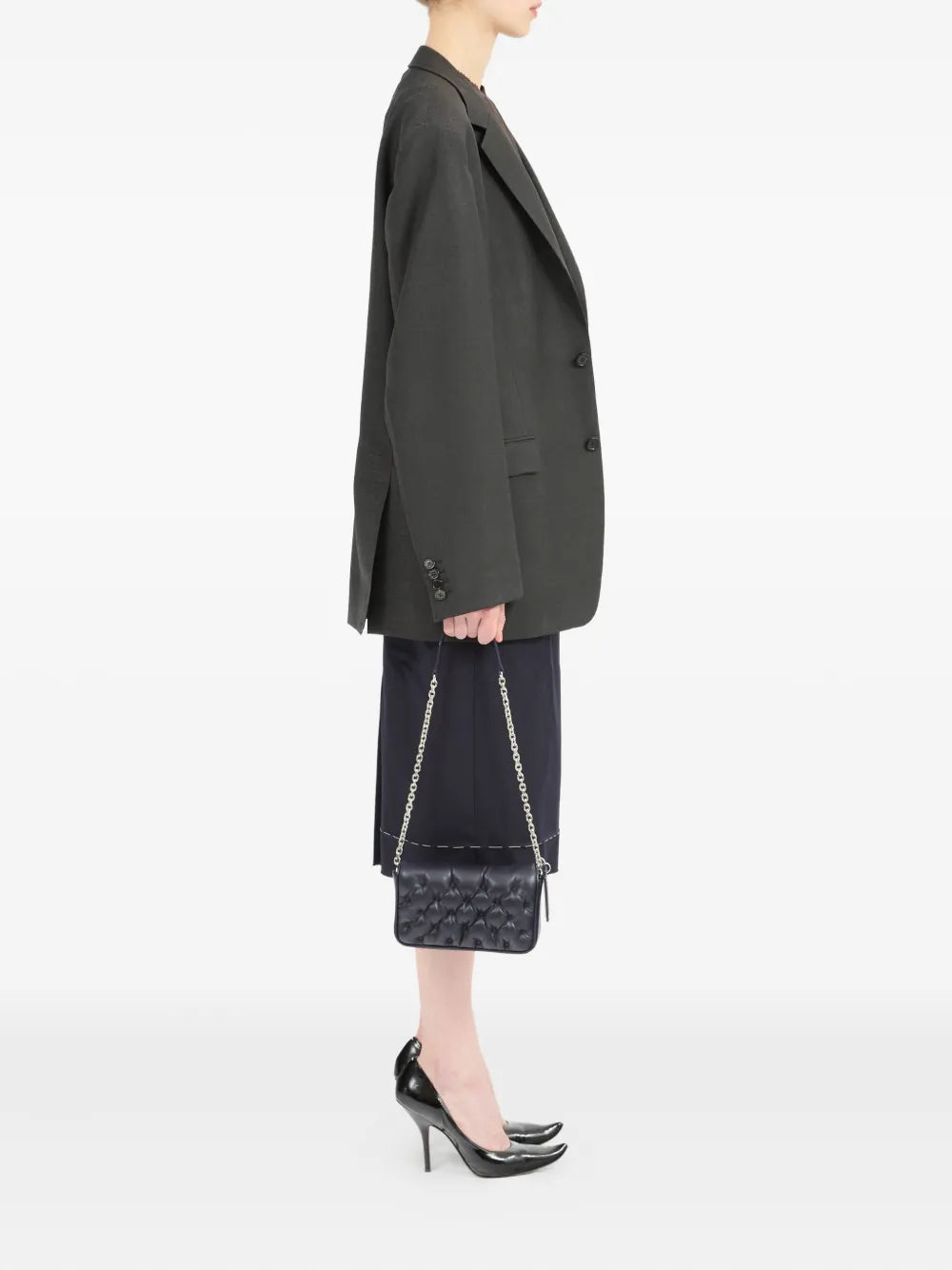 Maison Margiela Mini Glam Slam Quilted Chain Shoulder Bag — Same as shown — Size One Size — Back View