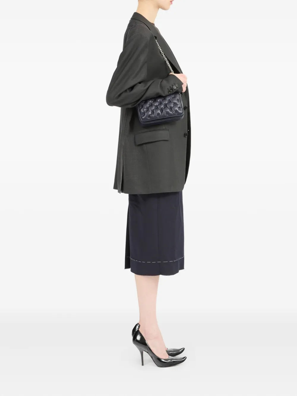 Maison Margiela Mini Glam Slam Quilted Chain Shoulder Bag — Same as shown — Size One Size — Side View