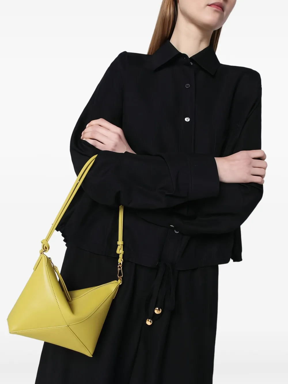 Loewe Puzzle Fold Geometric Zip Shoulder Bag — Same as shown — Size One Size — Detail View