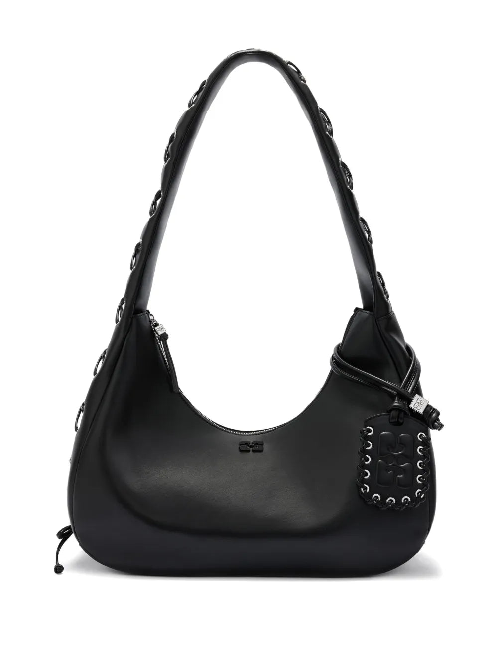 Ganni Hobo Medium Laces Shoulder Bag — Same as shown — Size One Size — Top View