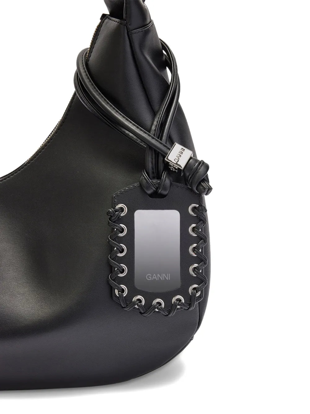 Ganni Hobo Medium Laces Shoulder Bag — Same as shown — Size One Size — Back View