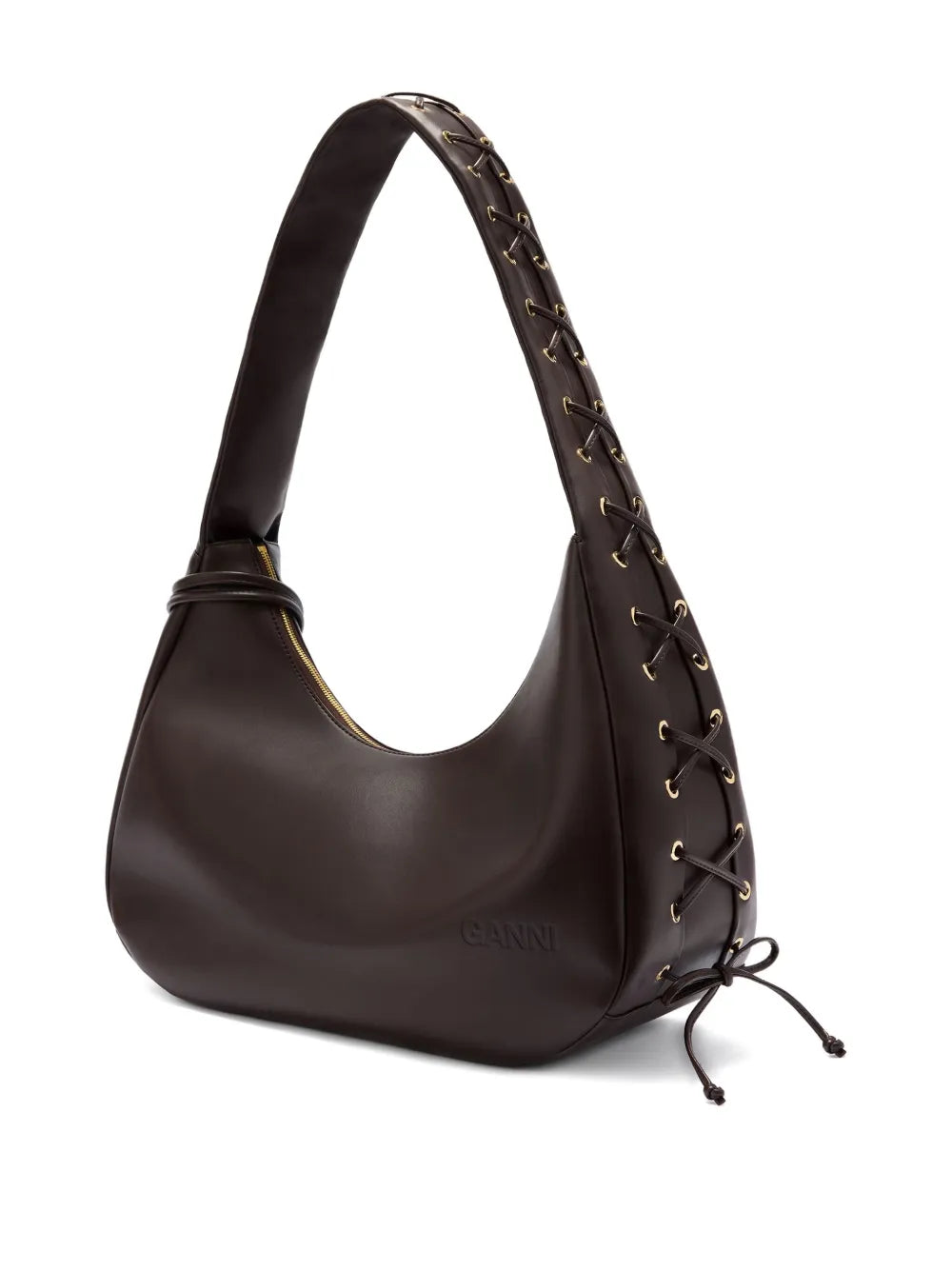 Ganni Hobo Medium Shoulder Bag — Same as shown — Size One Size — Side View