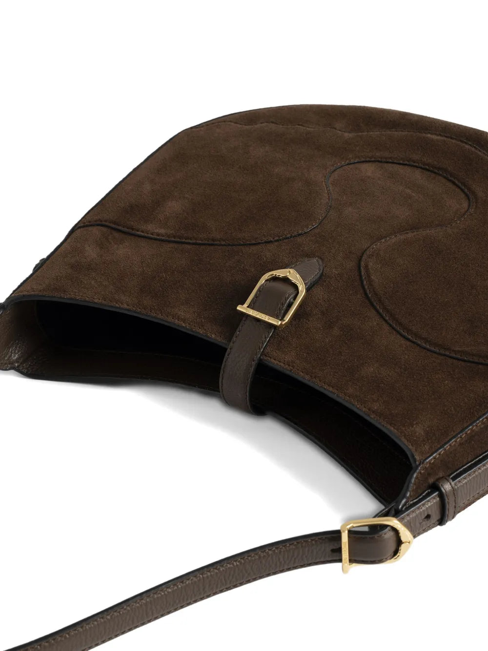 Zadigvoltaire Suede Curved Shoulder Bag — Same as shown — Size One Size — Top View