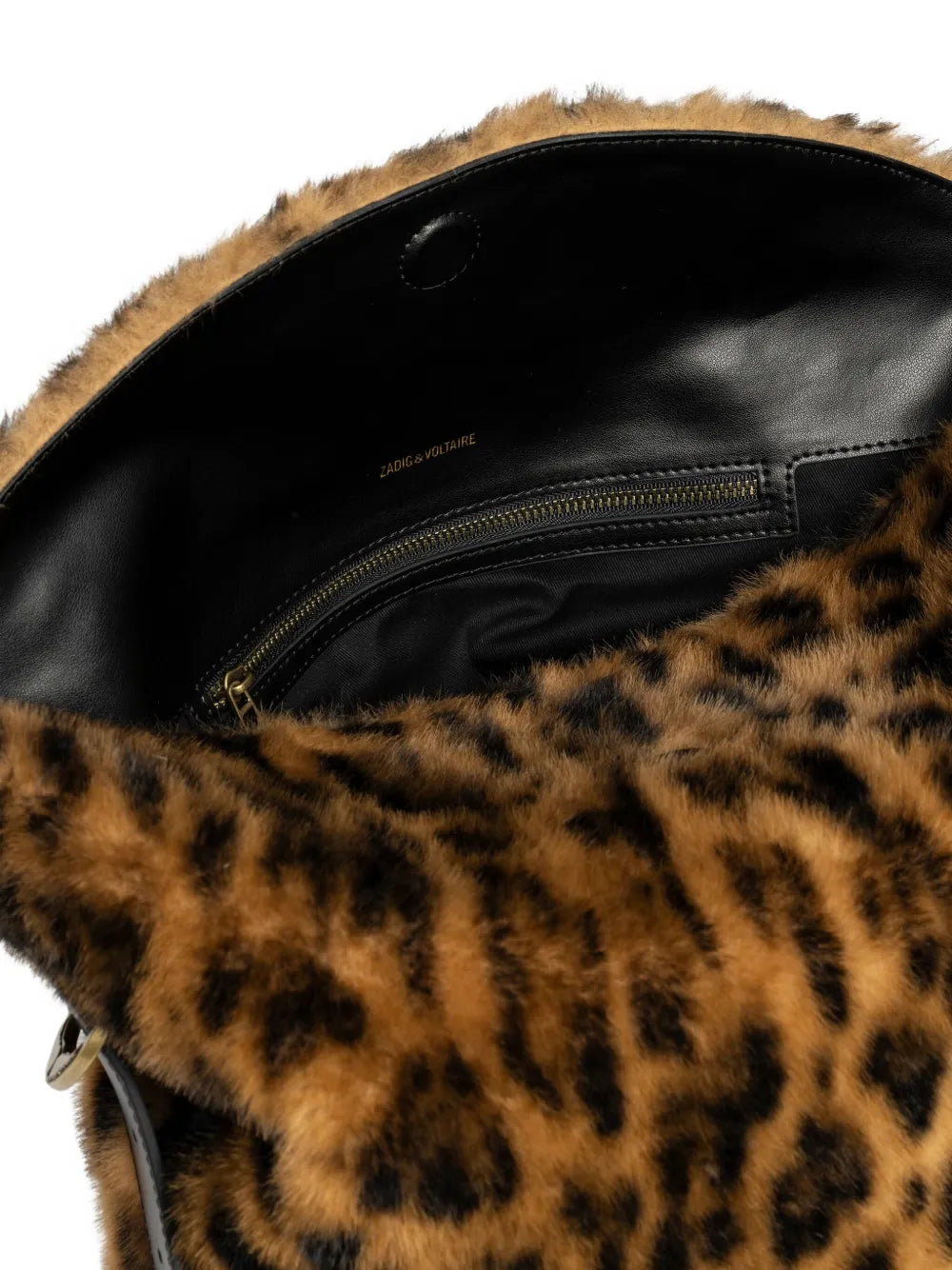 Zadigvoltaire Leopard Print Shoulder Bag — Same as shown — Size One Size — Top View