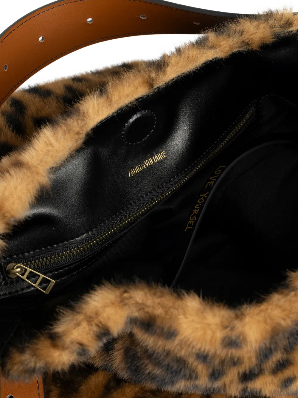 Zadigvoltaire Leopard Print Shoulder Bag — Same as shown — Size One Size — Detail View