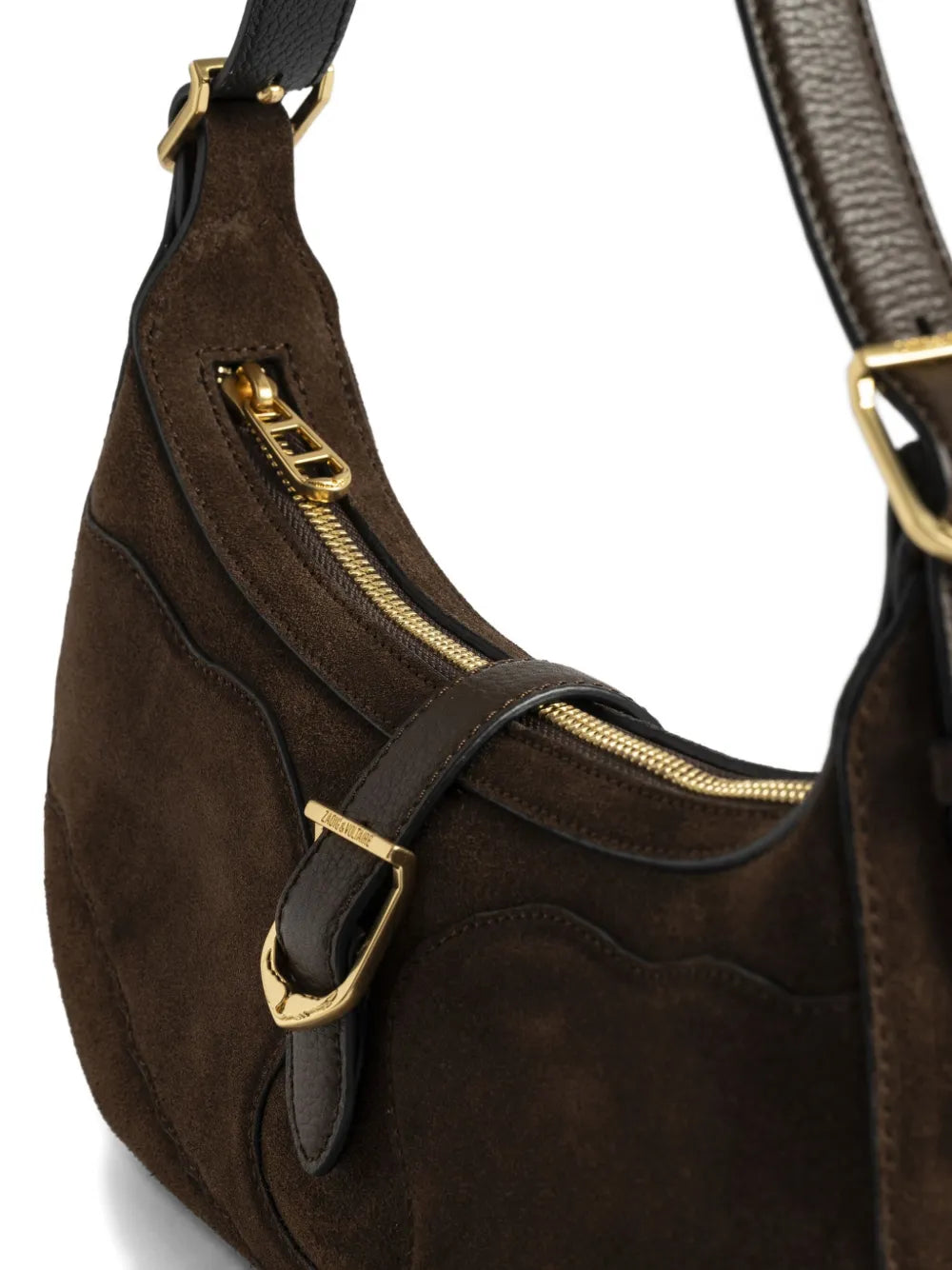 Zadigvoltaire Moonrise Suede Shoulder Bag — Same as shown — Size One Size — Detail View
