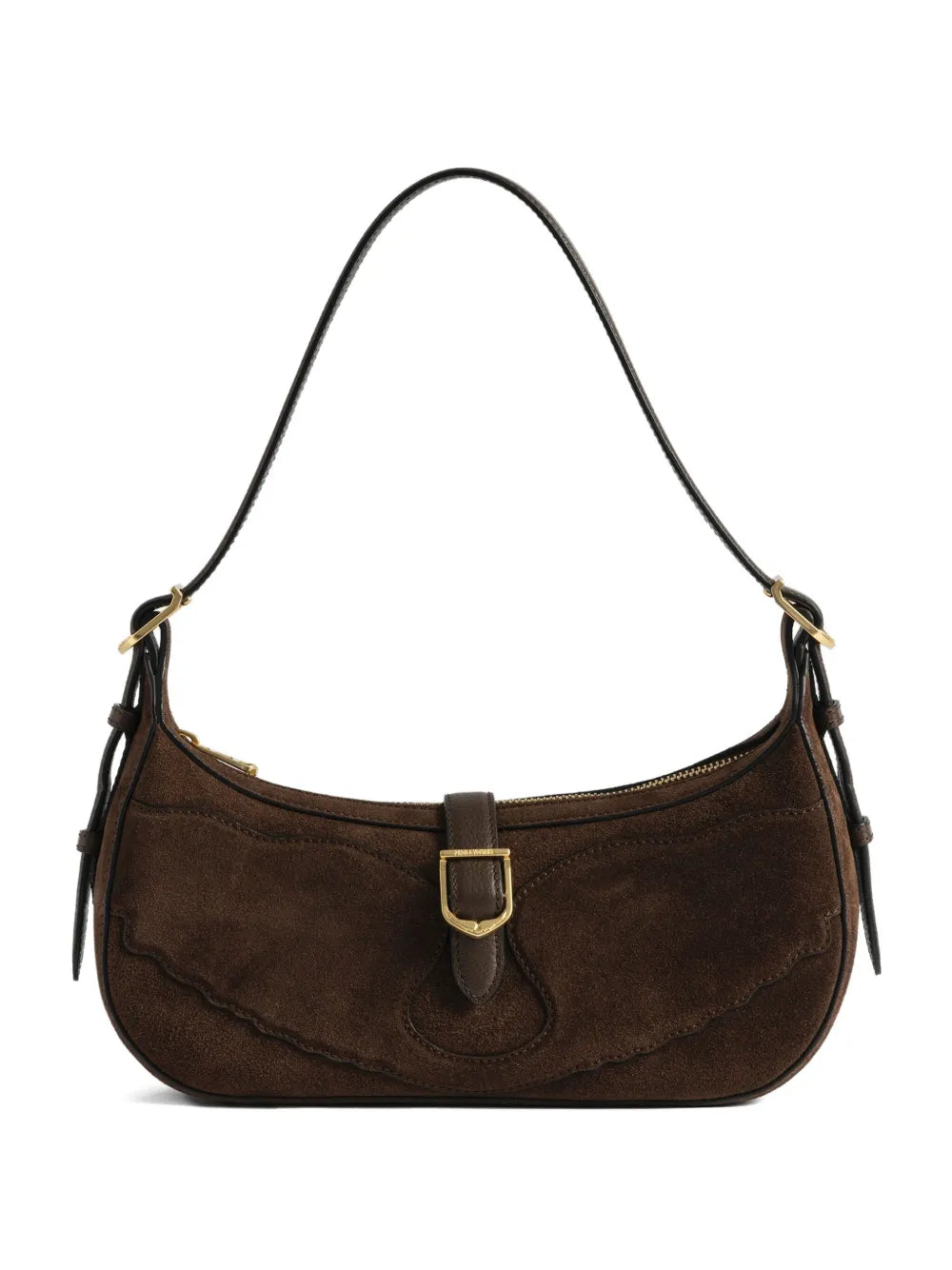 Zadigvoltaire Moonrise Suede Shoulder Bag — Same as shown — Size One Size — Front View