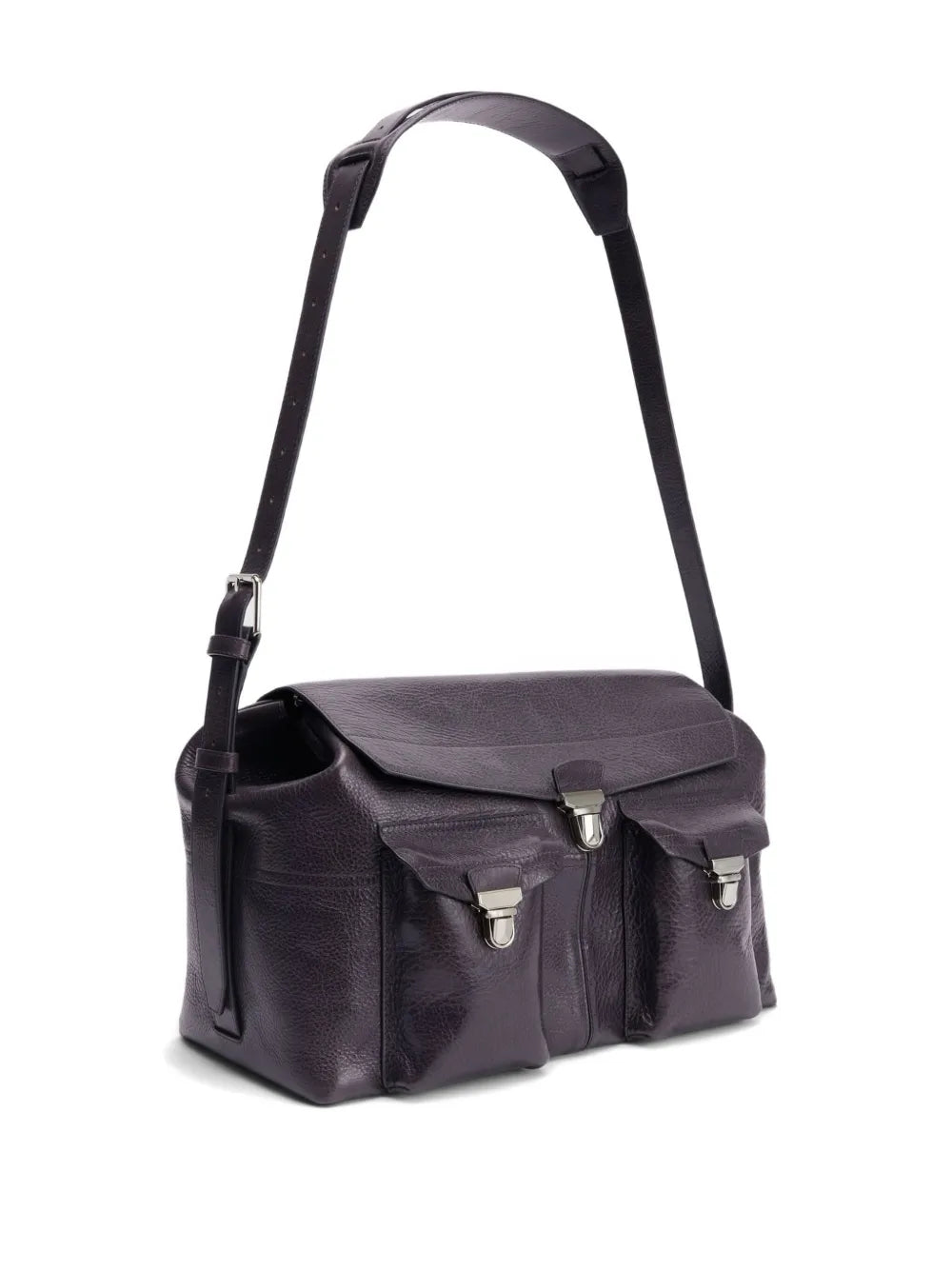 Lemaire Week End Gear Leather Shoulder Bag — Same as shown — Size One Size — Top View