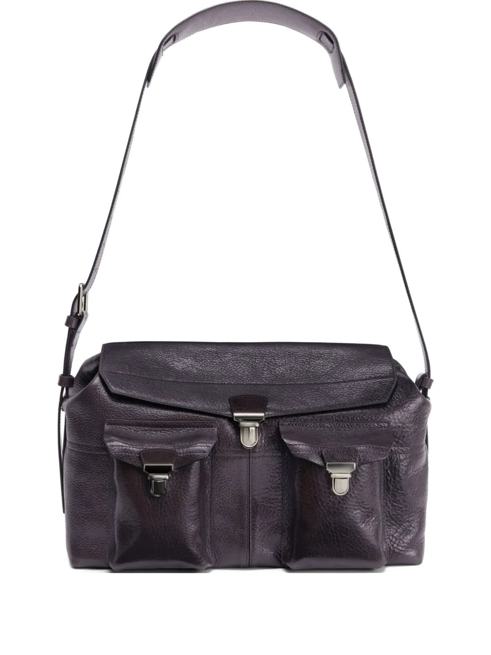 Lemaire Week End Gear Leather Shoulder Bag — Same as shown — Size One Size — Front View