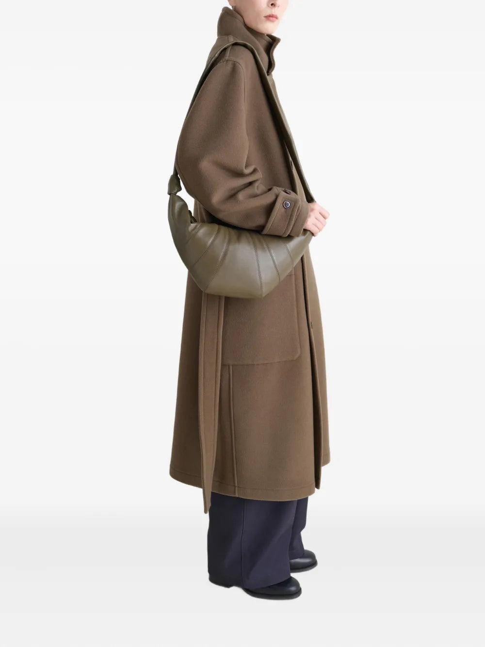 Lemaire Medium Croissant Panelled Shoulder Bag — Same as shown — Size One Size — Side View