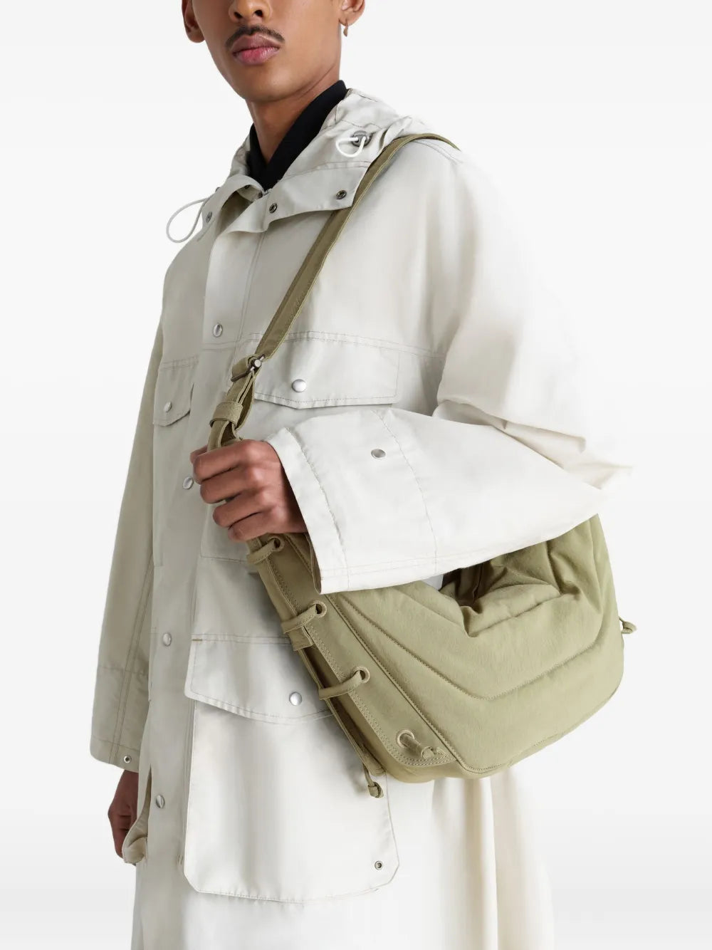 Lemaire Large Soft Game Quilted Shoulder Bag — Same as shown — Size One Size — Side View