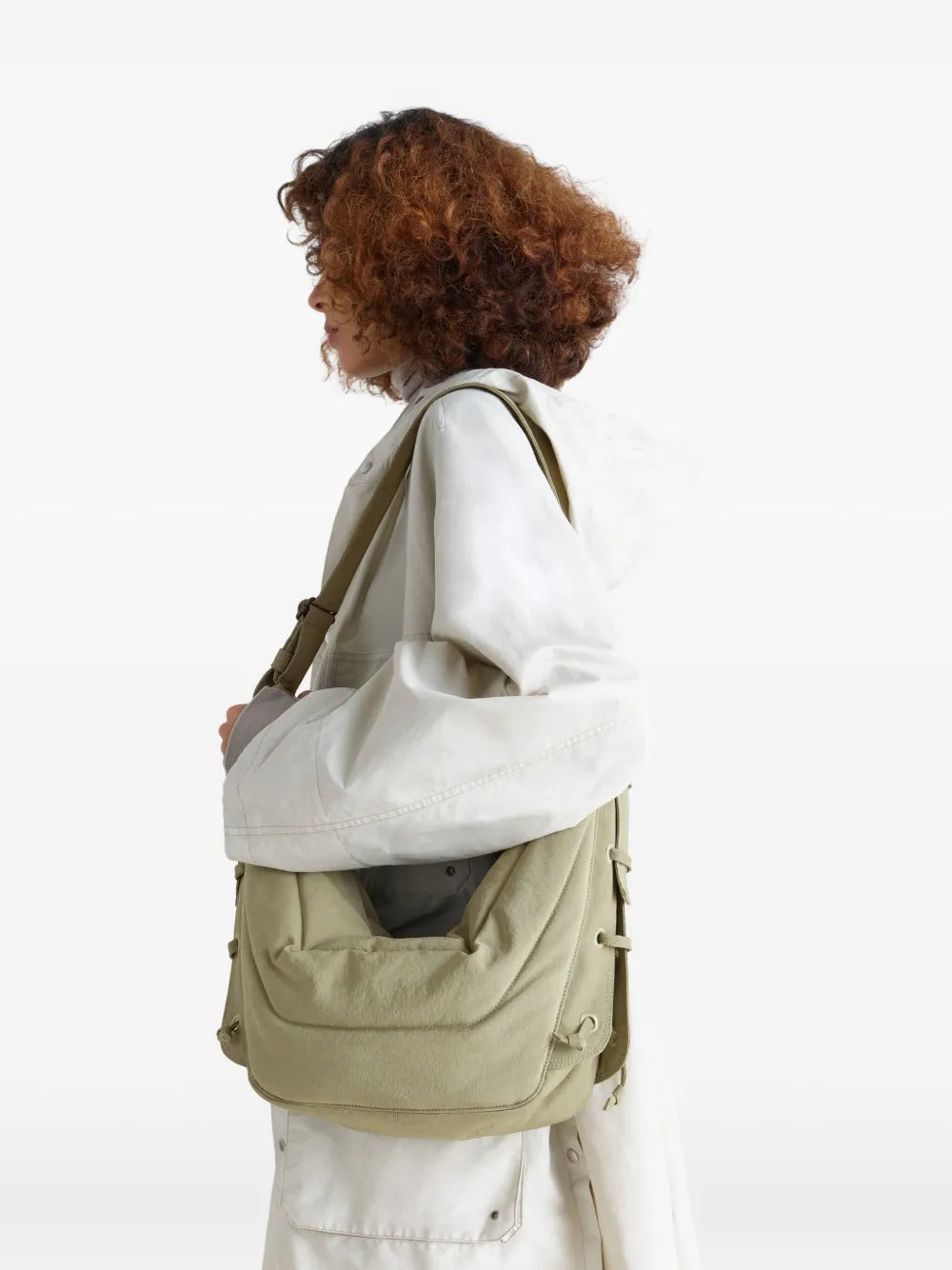 Lemaire Large Soft Game Quilted Shoulder Bag — Same as shown — Size One Size — Back View