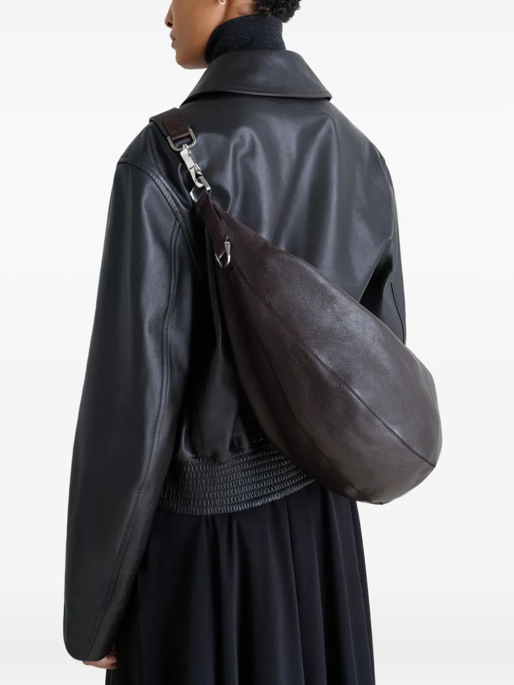 Lemaire Quiver Curved Zip Shoulder Bag — Same as shown — Size One Size — Side View