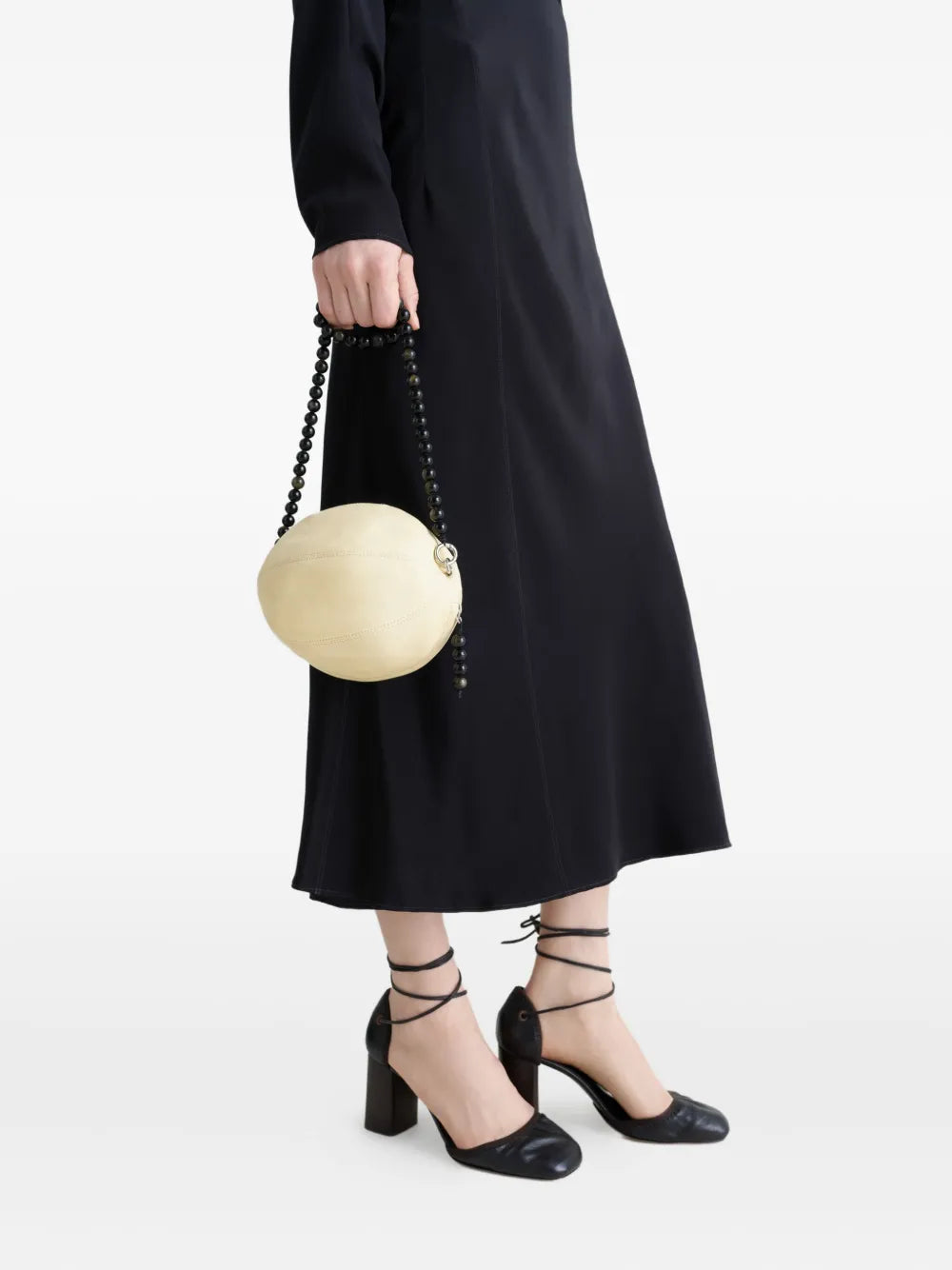 Lemaire Balloon Beaded Strap Shoulder Bag — Same as shown — Size One Size — Side View