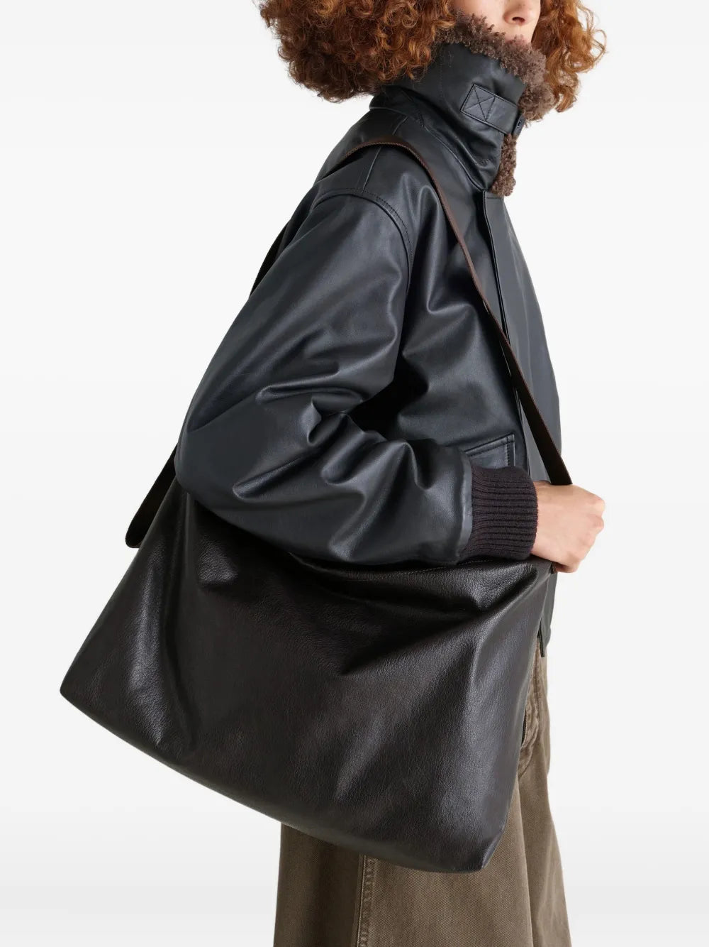 Lemaire Folio Elongated Zip Fastening Shoulder Bag — Same as shown — Size One Size — Side View