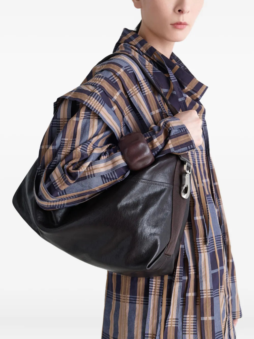 Lemaire Berlingot Leather Zip Shoulder Bag — Same as shown — Size One Size — Side View