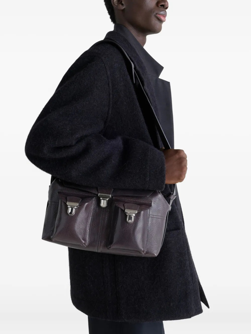 Lemaire Medium Gear Leather Shoulder Bag — Same as shown — Size One Size — Side View