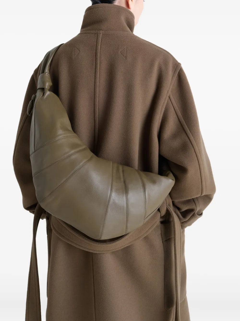 Lemaire Large Croissant Panelled Shoulder Bag — Same as shown — Size One Size — Back View