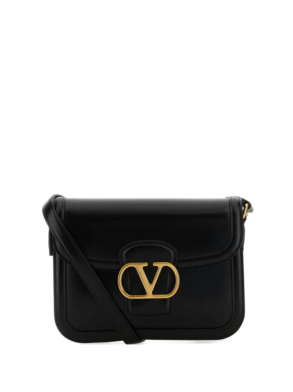 Valentino Garavani Gold Tone Logo Shoulder Bag — Same as shown — Size One Size — Front View
