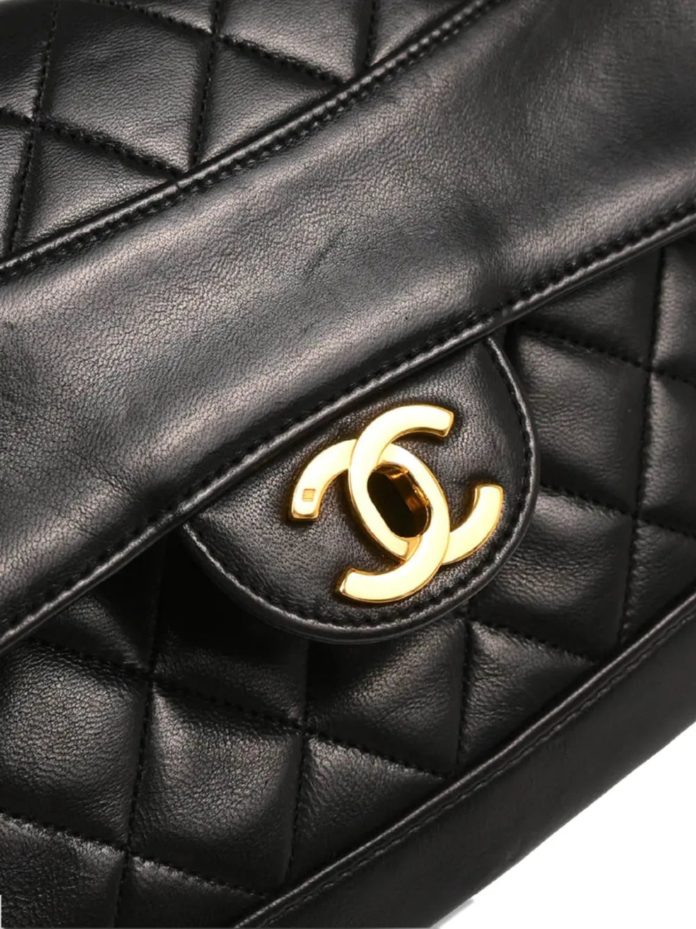 Chanel Pre Owned 1990 Diamond Quilted Shoulder Bag — Same as shown — Size One Size — Top View