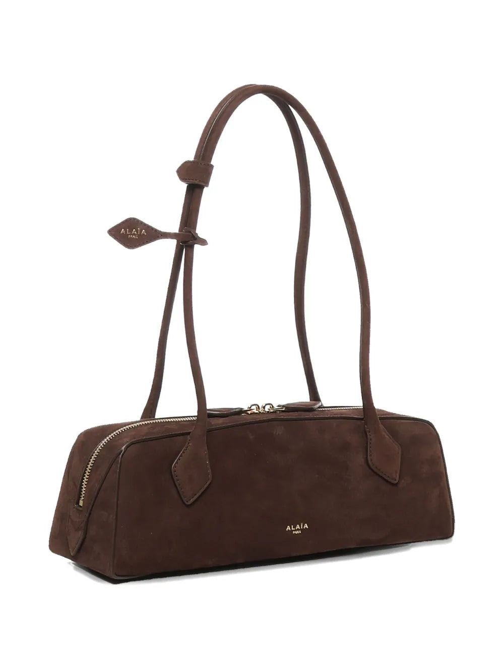 Alaia Medium Le Teckel Suede Shoulder Bag — Same as shown — Size One Size — Back View