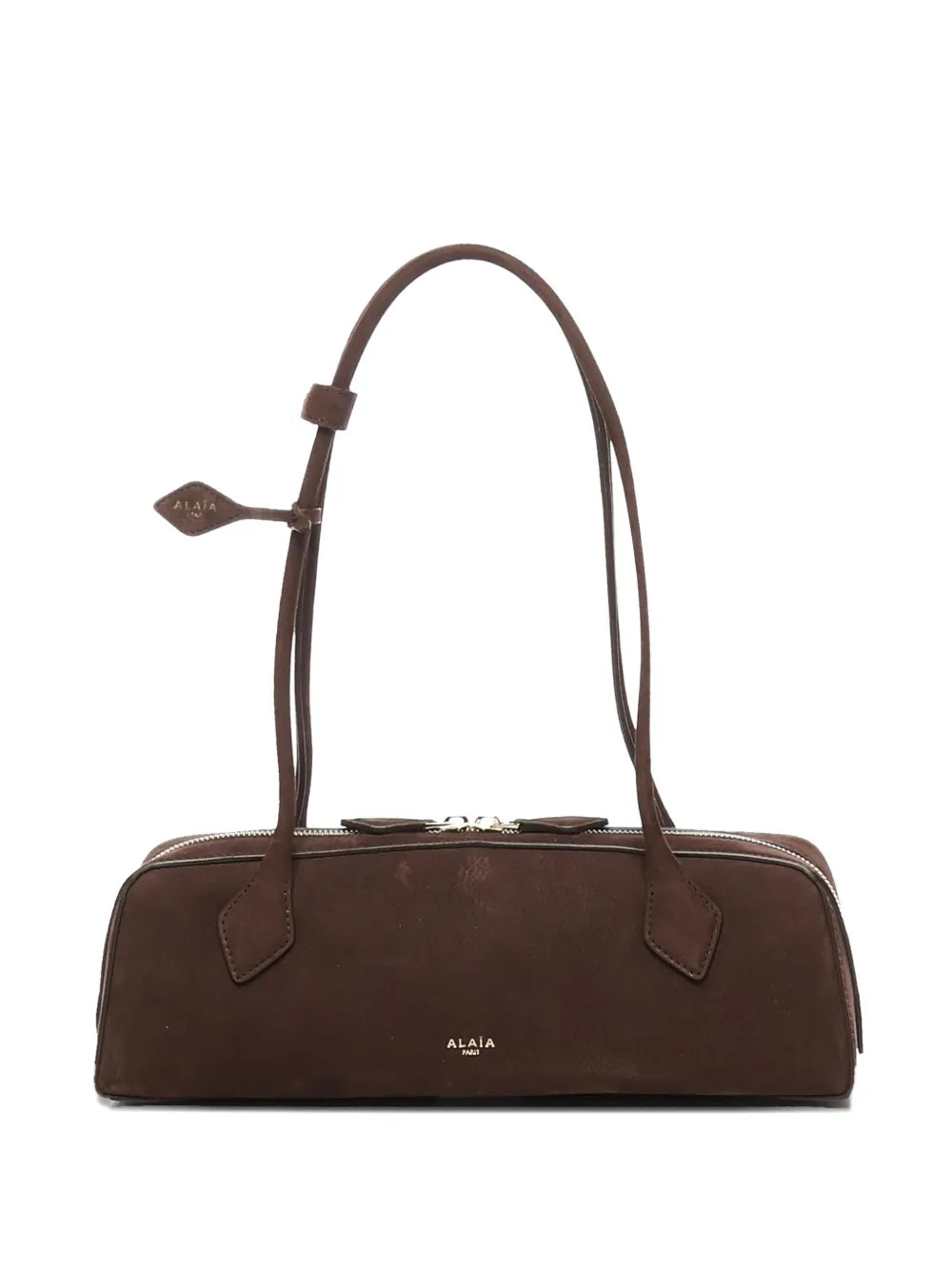 Alaia Medium Le Teckel Suede Shoulder Bag — Same as shown — Size One Size — Front View