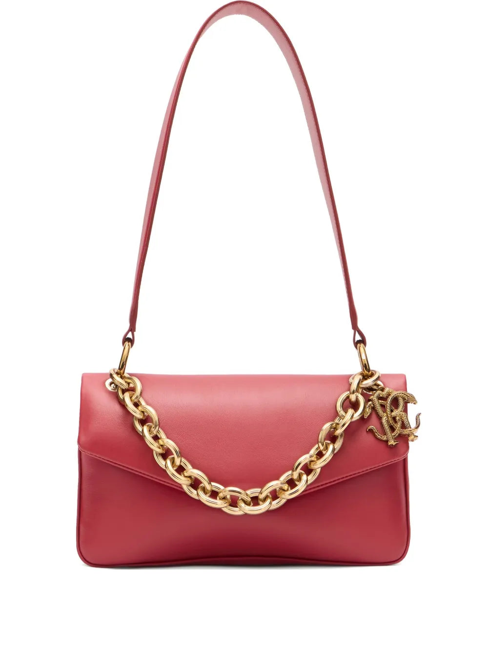 Roberto Cavalli Leather Shoulder Bag — Same as shown — Size One Size — Front View