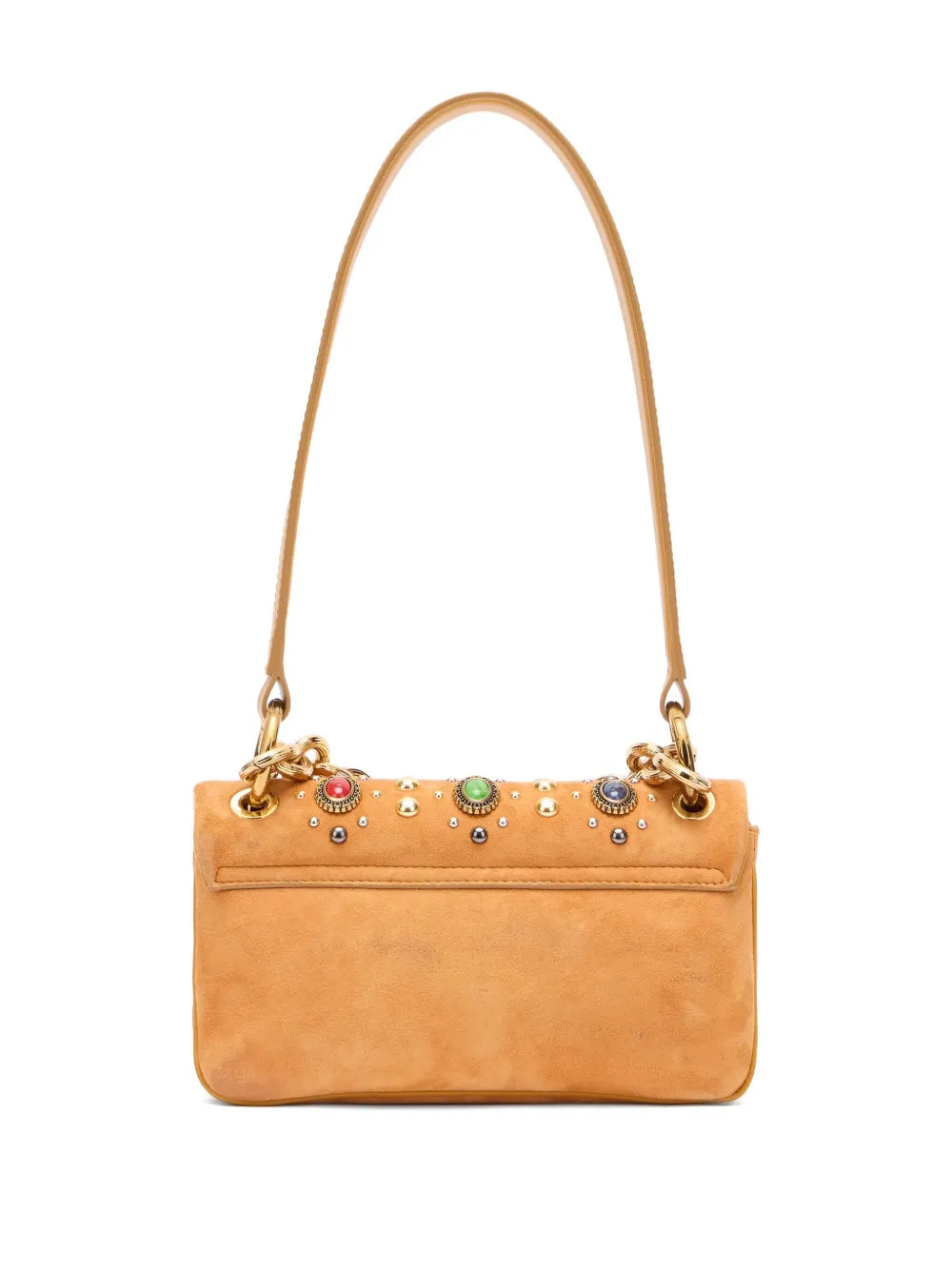 Roberto Cavalli Stone Embellished Shoulder Bag — Same as shown — Size One Size — Back View