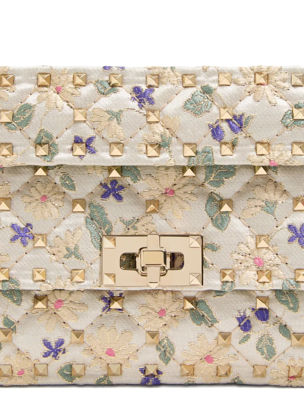 Valentino Garavani Small Rockstud Spike Jacquard Shoulder Bag — Same as shown — Size One Size — Detail View