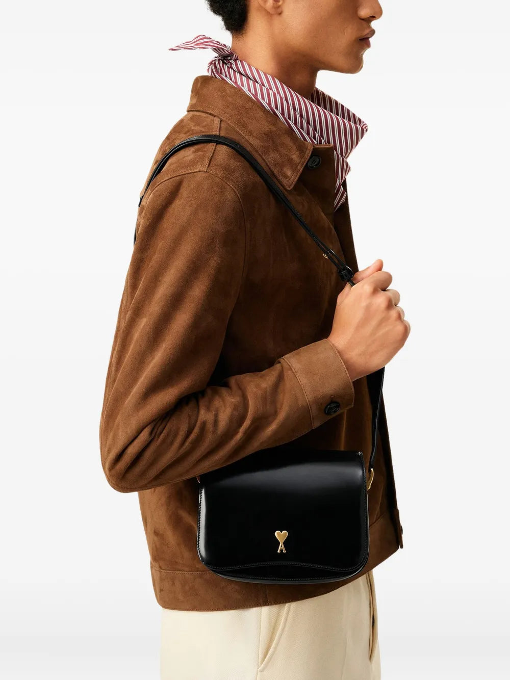 Ami Paris Paris Paris Shoulder Bag — Same as shown — Size One Size — Side View