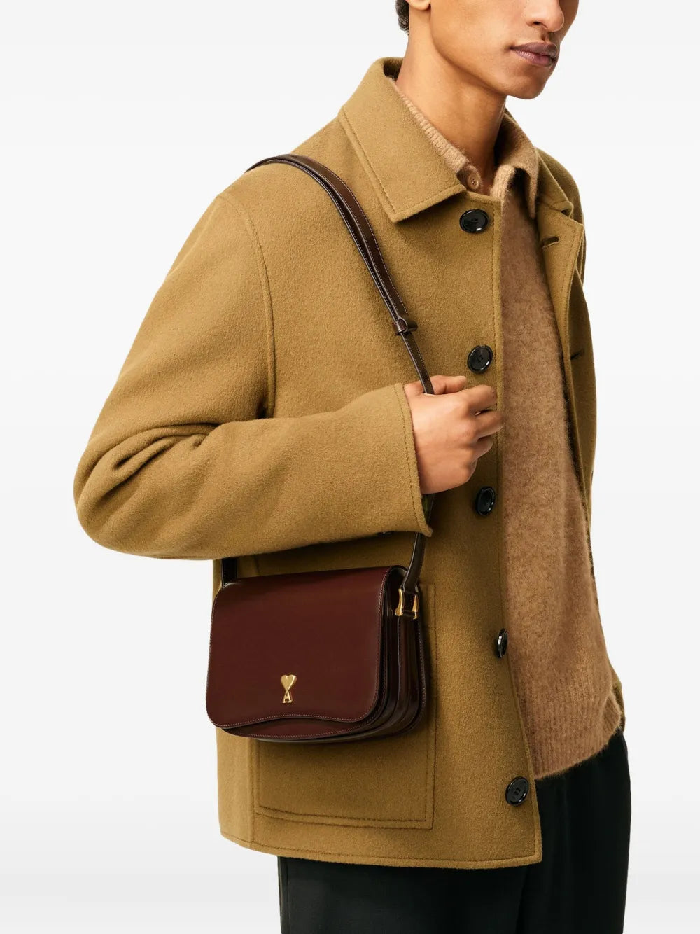 Ami Paris Paris Paris Shoulder Bag — Same as shown — Size One Size — Side View