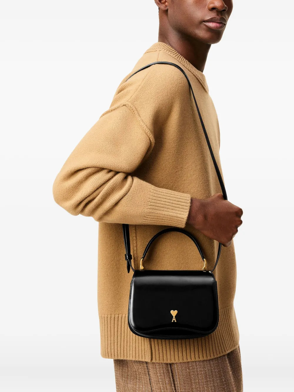 Ami Paris Paris Paris Shoulder Bag — Same as shown — Size One Size — Side View