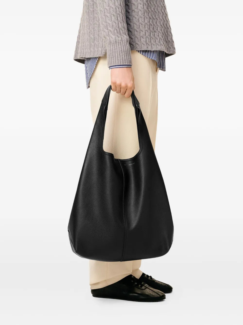 Ami Paris Etienne Leather Shoulder Bag — Same as shown — Size One Size — Back View