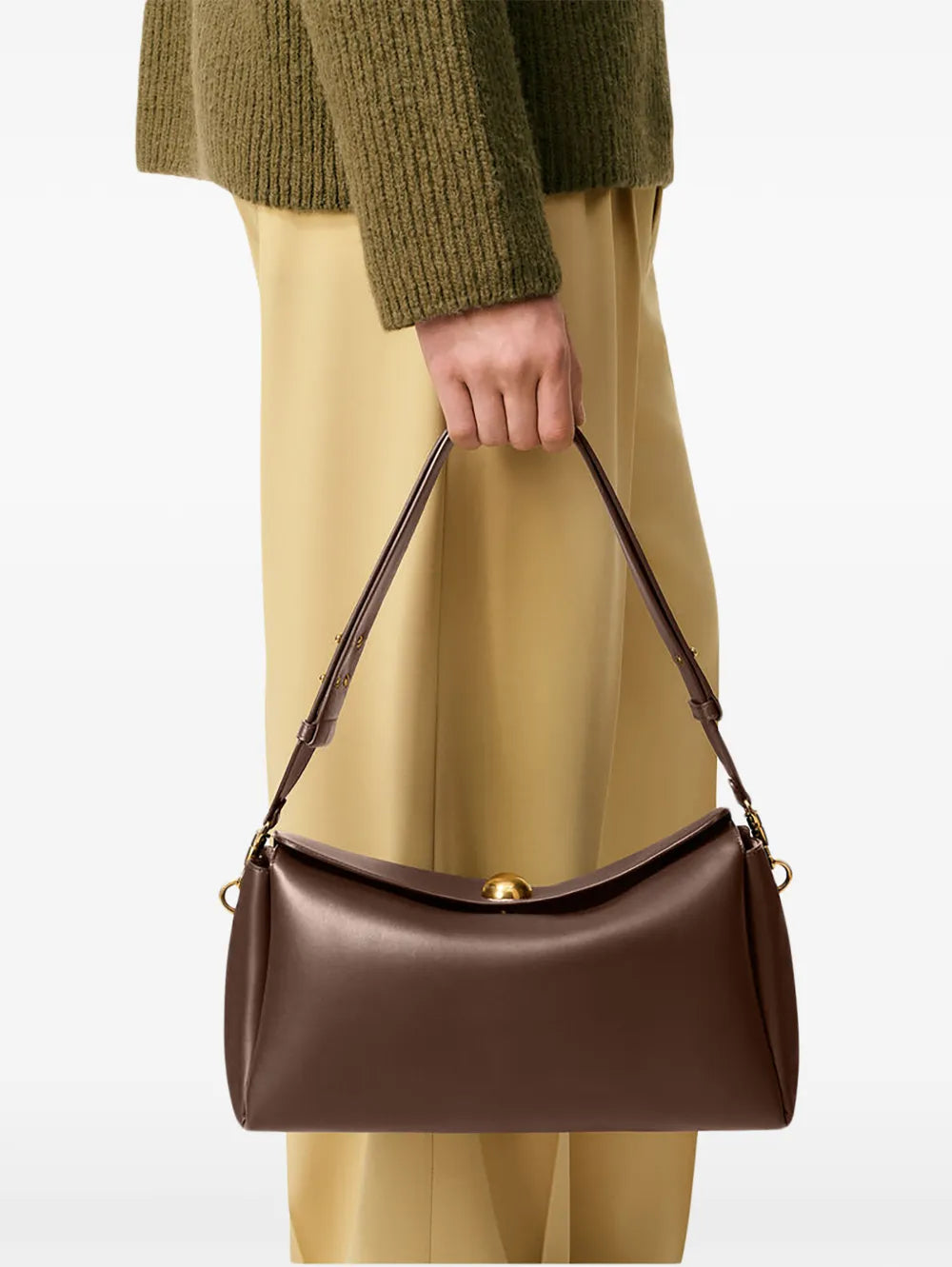 Ami Paris Medium Carrousel Leather Bag — Same as shown — Size One Size — Back View
