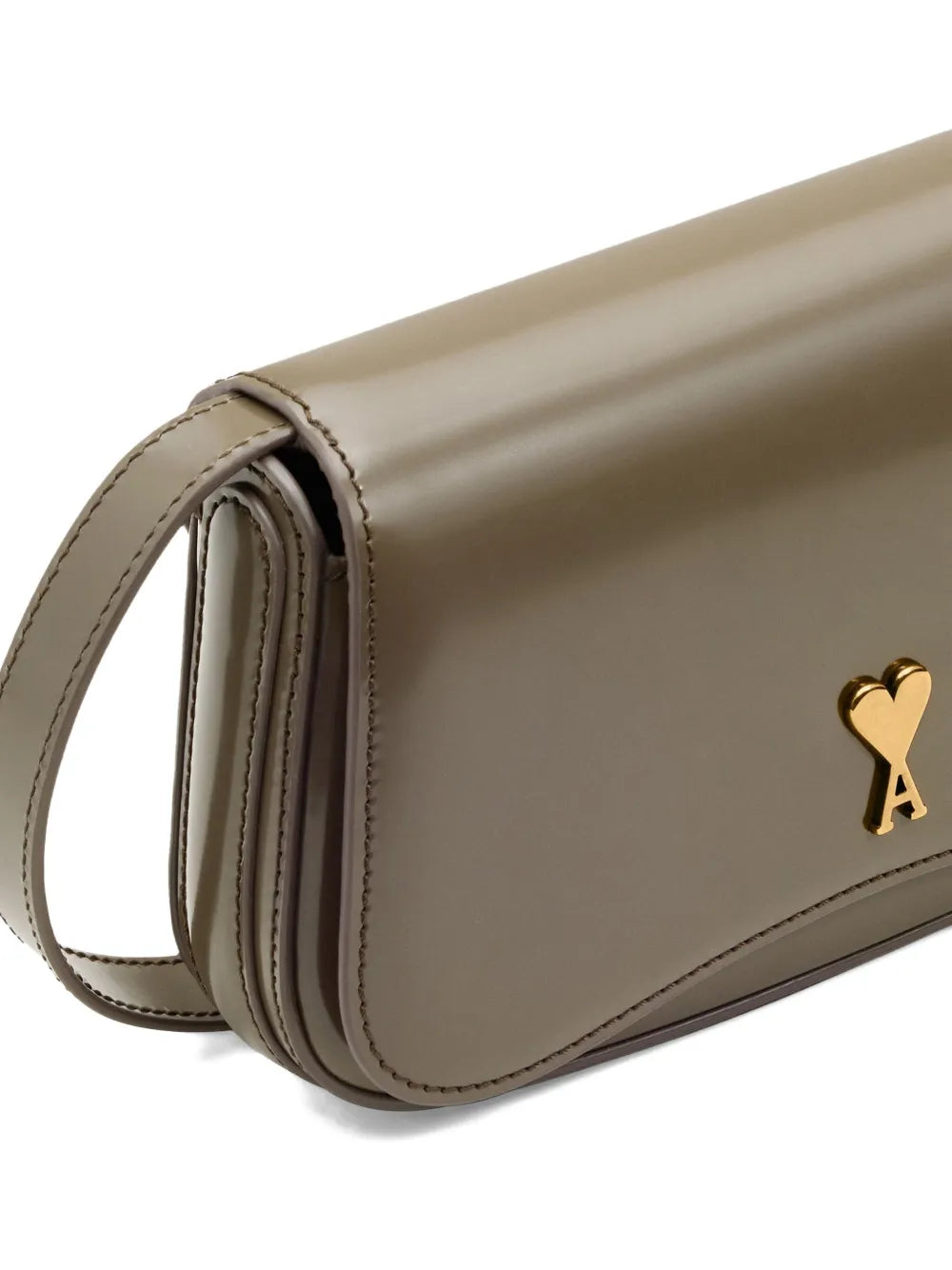 Ami Paris Small Paris Paris Leather Crossbody Bag — Same as shown — Size One Size — Detail View