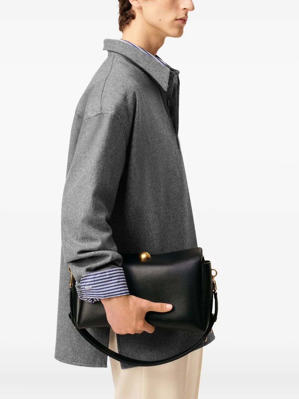 Ami Paris Medium Carrousel Shoulder Bag — Same as shown — Size One Size — Side View