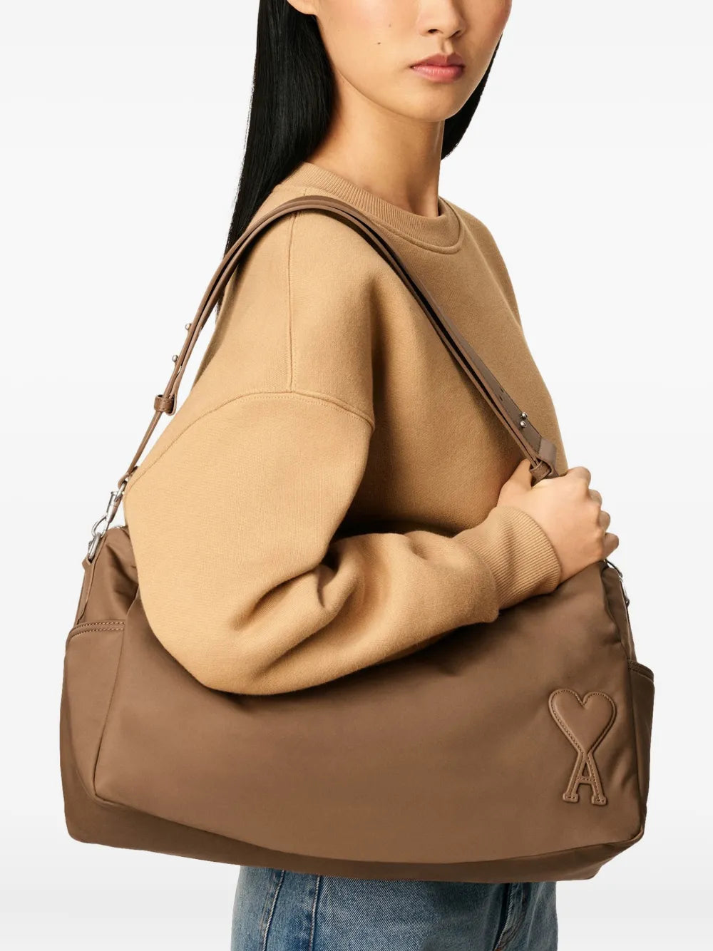 Ami Paris Large Marcel Shoulder Bag — Same as shown — Size One Size — Side View
