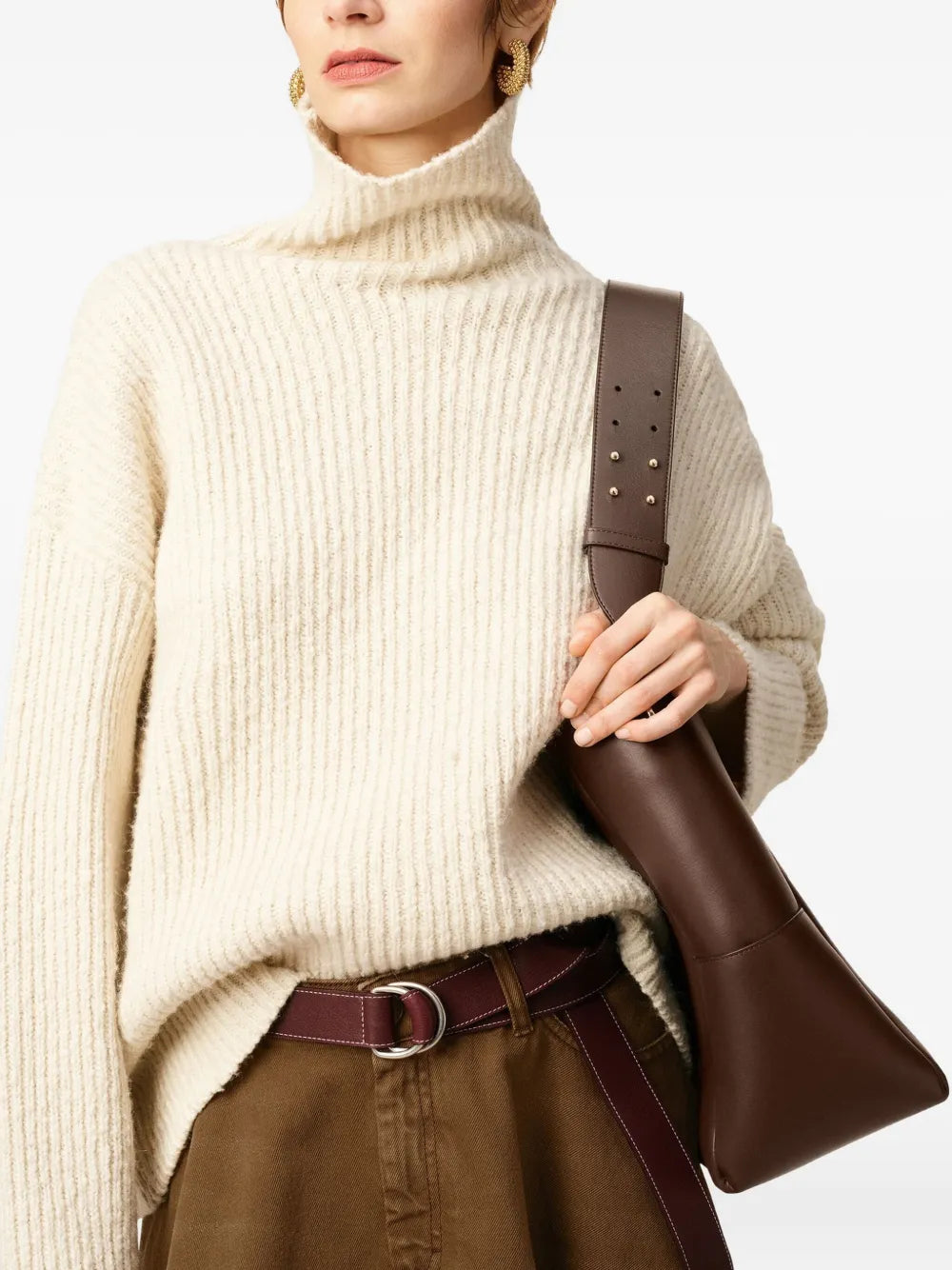 Ami Paris Carrousel Leather Bucket Bag — Same as shown — Size One Size — Back View