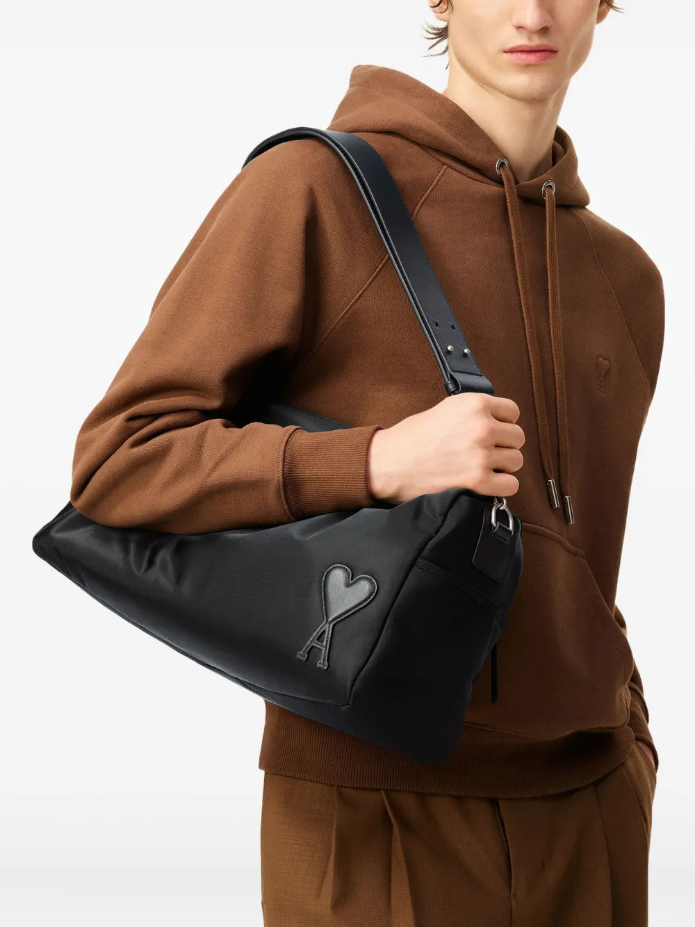 Ami Paris Large Marcel Shoulder Bag — Same as shown — Size One Size — Side View