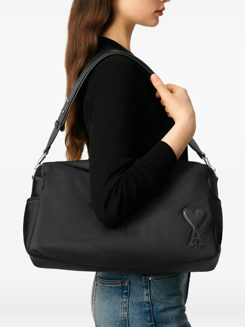 Ami Paris Large Marcel Shoulder Bag — Same as shown — Size One Size — Back View