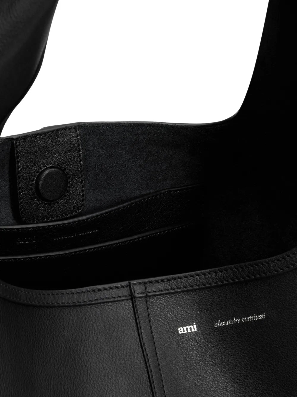 Ami Paris Etienne Leather Shoulder Bag — Same as shown — Size One Size — Back View