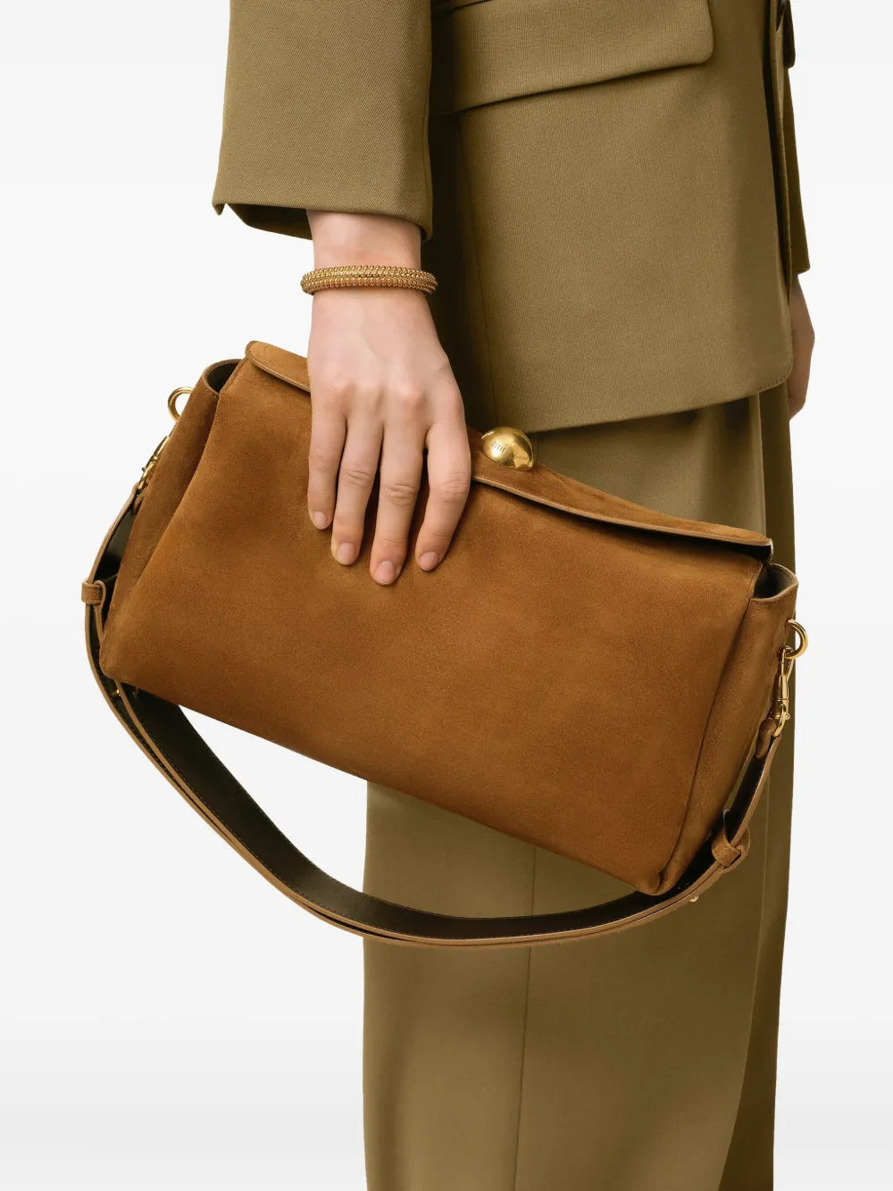 Ami Paris Medium Carrousel Suede Bag — Same as shown — Size One Size — Back View