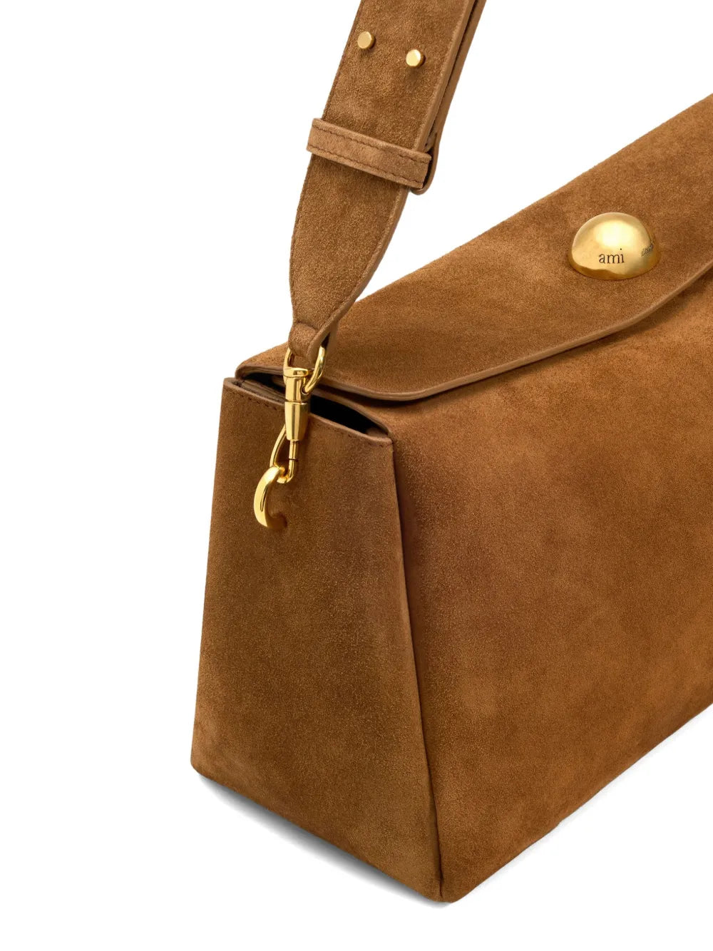 Ami Paris Medium Carrousel Suede Bag — Same as shown — Size One Size — Detail View
