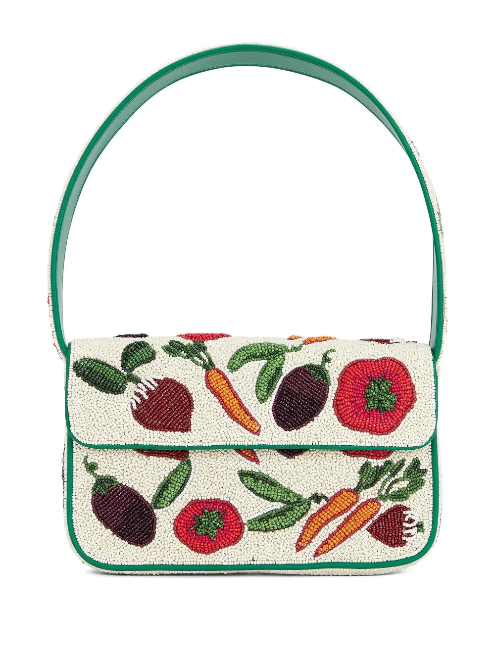 Staud Small Tommy Beaded Shoulder Bag — Same as shown — Size One Size — Side View
