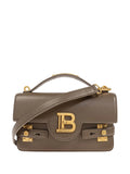Balmain Logo Plaque Leather Shoulder Bag — Same as shown — Size One Size — Front View