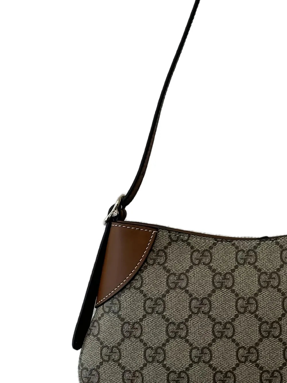 Gucci Small Gg Emblem Monogram Leather Shoulder Bag — Same as shown — Size One Size — Side View