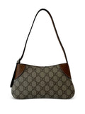 Gucci Small Gg Emblem Monogram Leather Shoulder Bag — Same as shown — Size One Size — Front View