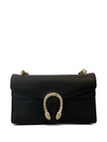Gucci Horsebit Textured Leather Shoulder Bag — Same as shown — Size One Size — Front View