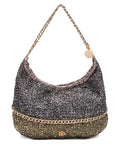 Isla Chain Embellished Textured Shoulder Bag — Same as shown — Size One Size — Front View